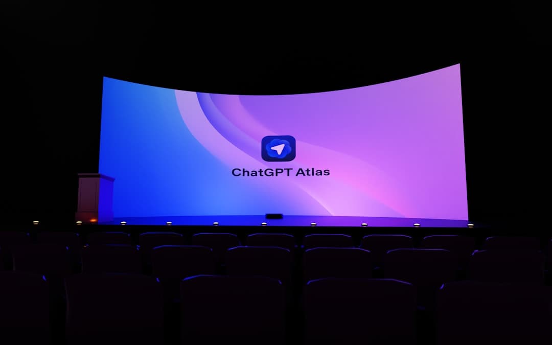 High-brightness projector casting a sharp image onto a large screen in a dimly lit conference ballroom